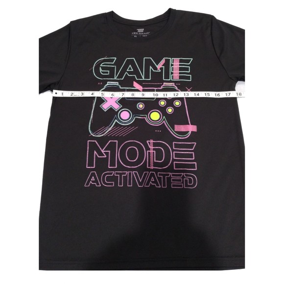 Tek Gear Women Active Top Size XL Black Game Mode T-Shirt DryTek Short Sleeve - Picture 8 of 9